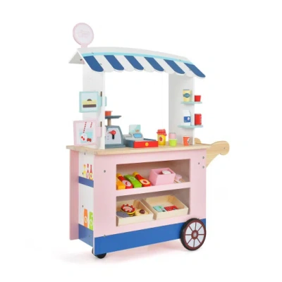 Costway Toy Cart Play Set With Pos Machine And Lovely Scale-multicolor