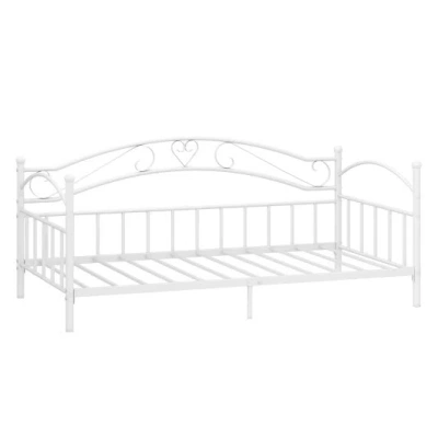 Costway Twin Size Metal Daybed Frame With Headboard For Bedroom-white