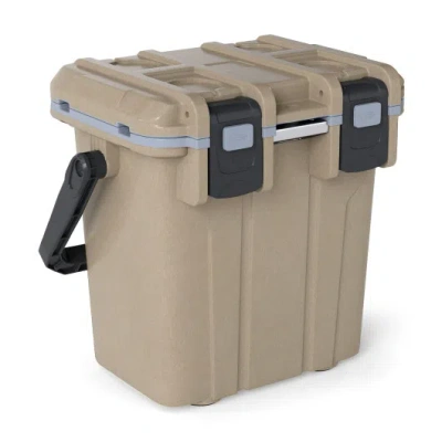 Costway Ultra-light Injection Molded Cooler 21 Qt Hard Ice Chest-coffee In Brown