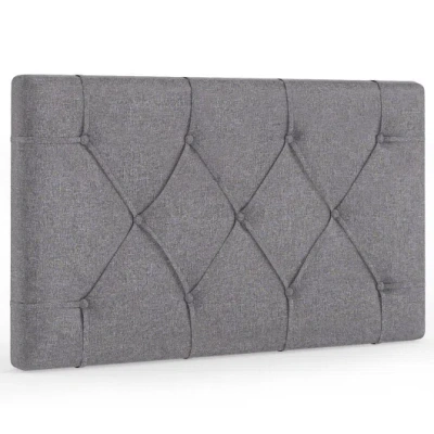 Costway Upholstered Headboard For Twin Size Bed With Fabric Upholstery-gray
