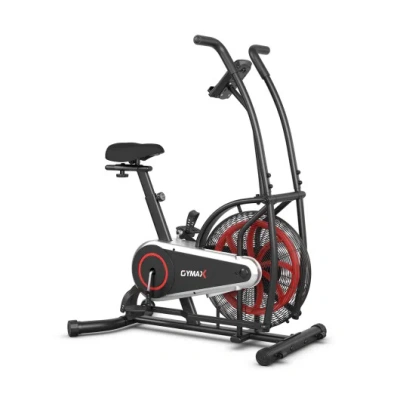 Costway Upright Air Bike With Unlimited Resistance-black