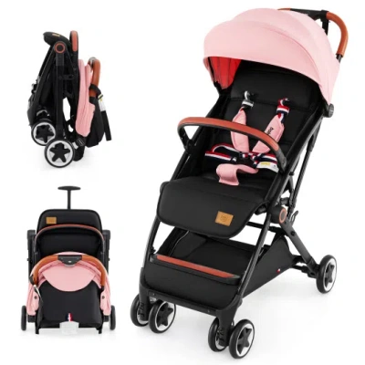 Costway Versatile Travel Stroller With Safety Harness, Smooth Suspension & Large Storage In Multi