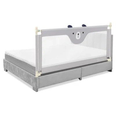 Costway Vertical Lifting Baby Bedrail Guard With Lock-gray