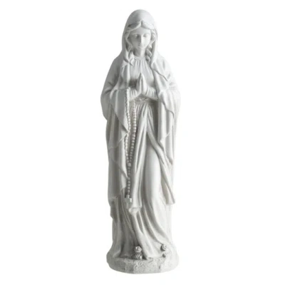Costway Virgin Mary Statue 29.5 Inch Tall Outdoor Religious Sculpture-gray