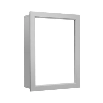 Costway Wall-mounted Mirrored Medicine Cabinet-gray