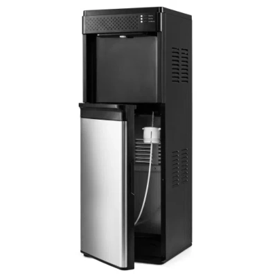 Costway Water Dispenser With Ice Maker 3 In 1 Bottom Loading Water Cooler For 5 Gallon Bottle-black