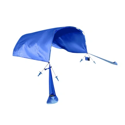 Costway Wind Powered Beach Tent Portable Sun Shelter Canopy For Picnic-navy In Blue
