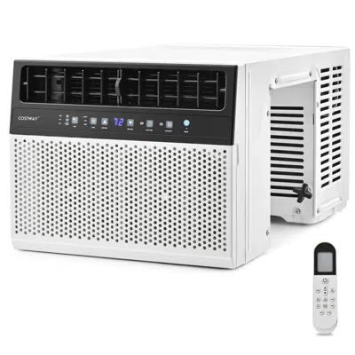 Costway Window Air Conditioner With Handy Remote In White