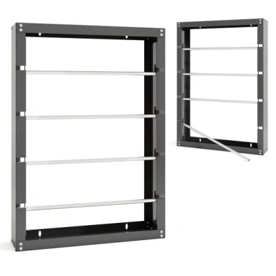 Costway Wire Spool Rack With 4 Rods For Electrical Industrial And Retail Use-gray In Multi