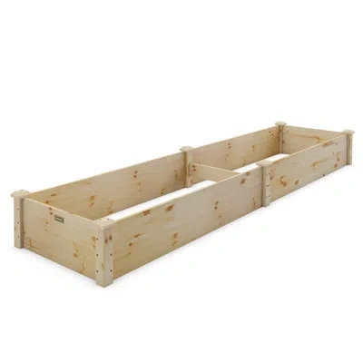 Costway Wooden Raised Garden Bed Outdoor Wood Planter Box For Vegetables Flowers Fruit