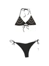 Cotazur Bead-embellished Triangle Bikini In Black