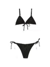 Cotazur Textured Triangle Bikini In Black
