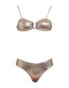 Cotazur Woman Bikini Gold Size M Polyester, Elastane In Gold