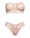 Cotazur Woman Bikini Light Pink Size S Polyester, Elastane