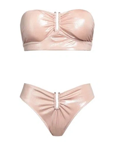 Cotazur Woman Bikini Light Pink Size S Polyester, Elastane