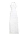 Cotazur Woman Maxi Dress White Size S Polyester, Elastane