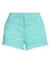 Cotazur Woman Shorts & Bermuda Shorts Turquoise Size S Cotton, Elastane In Blue