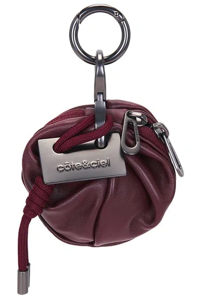 Côte And Ciel Aóos Nano In Leather Burgundy