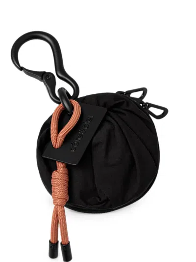 Côte & Ciel Logo-plaque Carabiner Keyring In Black