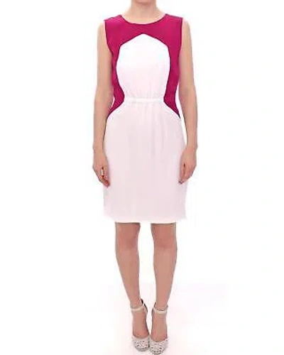 Pre-owned Co |te Te Sleeveless Lor Block Silk A-line Dress - Pink - Dresses - White