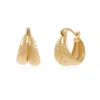 Cote Cache Women's Chunky Double Hoop Earrings - Gold In Gold