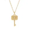 Cote Cache Women's  Key Pendant Chain Necklace - Gold In Gold