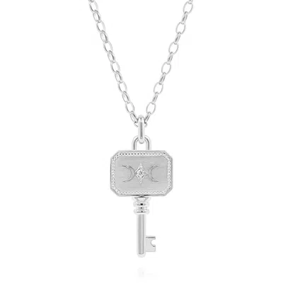 Cote Cache Women's  Key Pendant Chain Necklace - Silver