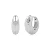 Cote Cache Women's Eclipsia Faceted Silver Huggie Hoop Earrings In Silver