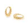 Cote Cache Women's Gold Mini Twisted Huggie Hoop Earrings In Gold