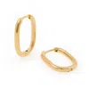 Cote Cache Women's Gold Oval Link Huggie Hoop Earrings In Gold