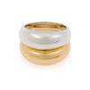 Cote Cache Women's Gold / Silver Lux Dome Ring Set - Silver & Gold In Multi