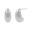 Cote Cache Women's Large Silver Dome Droplet Earrings In Silver