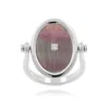 Cote Cache Women's Mother Of Pearl Flip Mirror Silver Ring In Silver