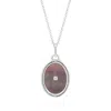 Cote Cache Women's Mother Of Pearl Silver Mirror Pendant Necklace In Silver