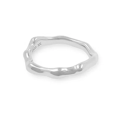 Cote Cache Women's Organic Band Ring-silver
