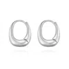 Cote Cache Women's Rounded Square Silver Huggie Hoop Earrings In Silver