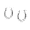 Cote Cache Women's Silver Creole Chunky Hoop Earrings In Silver