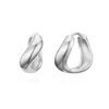 Cote Cache Women's Silver Liquid Curve Huggie Hoop Earrings In Silver