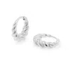 Cote Cache Women's Silver Mini Twisted Huggie Hoop Earrings In Silver