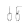Cote Cache Women's Silver Oval Chain Link Drop Earrings In Silver