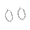 Cote Cache Women's Silver Small Braided Hoop Earrings In Silver