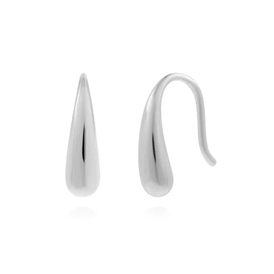 Cote Cache Women's Silver Teardrop Earrings