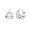 Cote Cache Women's Triangle Dome Silver Huggie Hoop Earrings In Silver