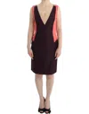 Cote Multicolor Polyester Sleeveless Sheath Knee Length Dress In Black