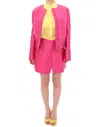Cote Co|te Elegant Pink Silk Blend Women's Jacket In Pink
