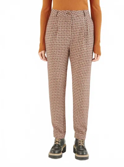 Cotélac Cookie Pant In Repits Print In Brown