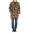 Cotélac Manteau Coat In Lichn In Multi