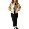 Cotélac Metallic Jacket In Gold In Gold