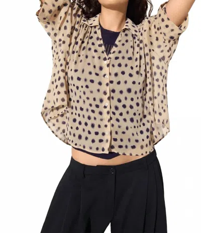 Cotélac Oversized Blouse In Rose Infusion In Brown