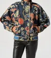 Cotélac Oversized Jacket With High Collar In Ballade Nocturne
